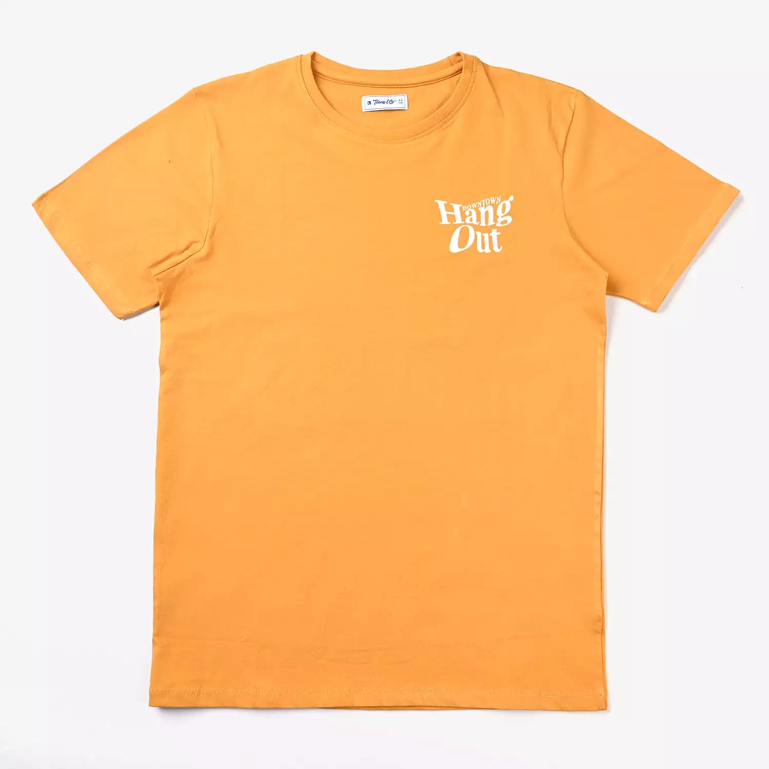 Teens Boys Cotton Jersey Tees H/S Hang Out- Light Orange