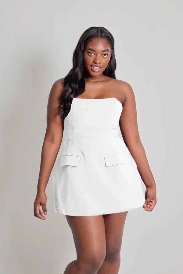 The Ultimate Muse Strapless Dress White