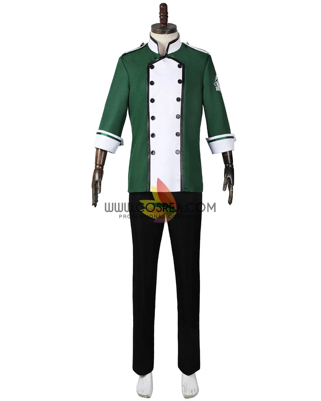 Twisted Wonderland NRC Master Chef Green Uniform Cosplay Costume