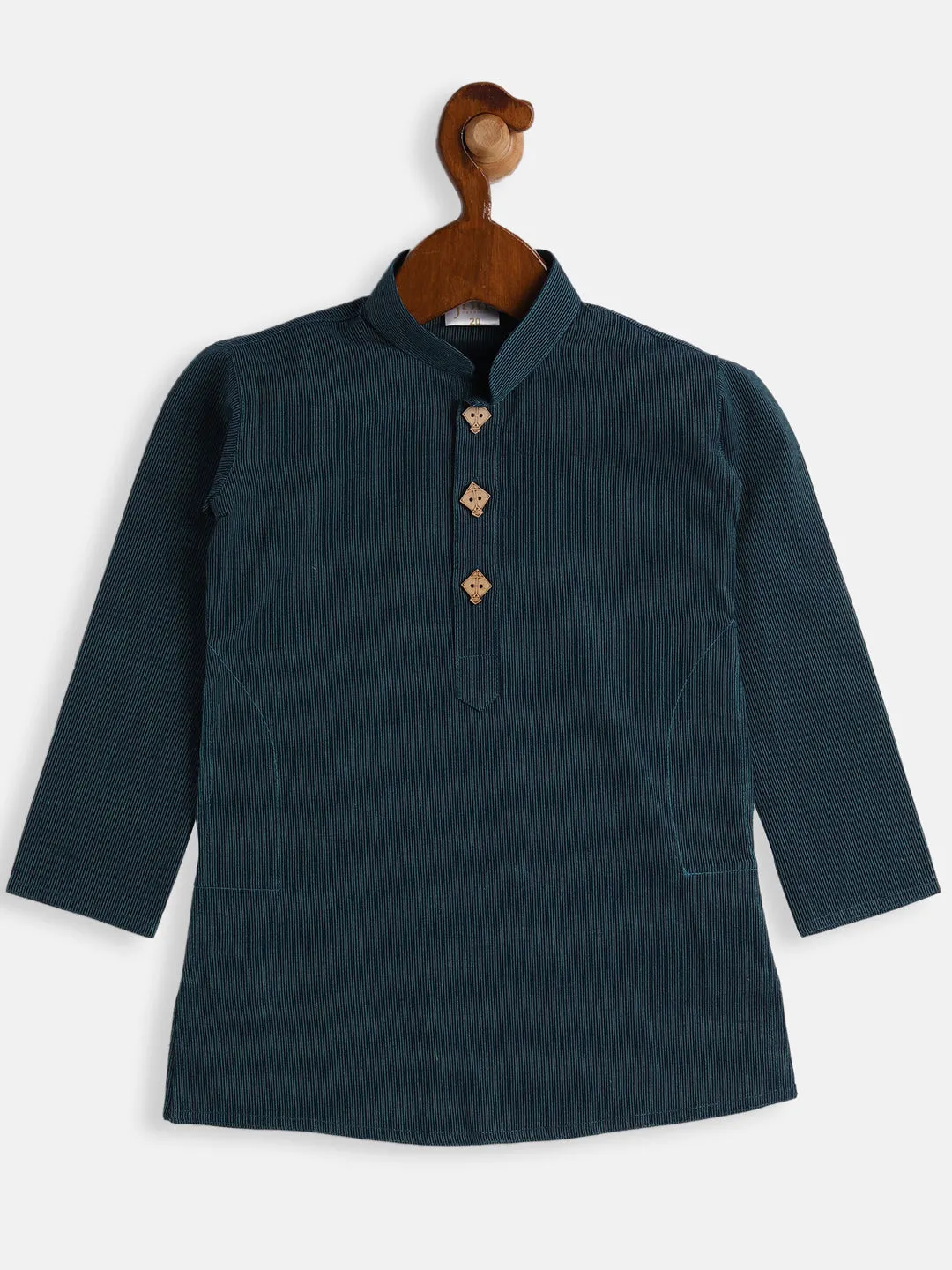 VASTRAMAY Boys Blue Pure Cotton Kurta