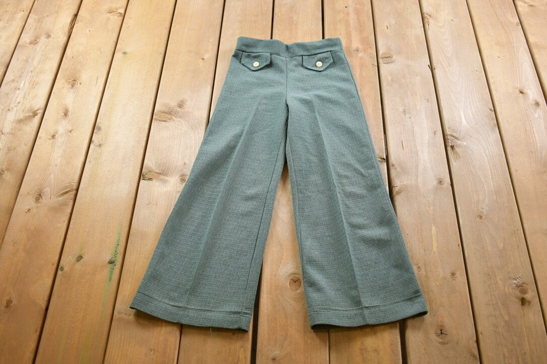 Vintage 1970s Bit And Pieces Youth Bell Bottom Trousers Size 22 x 22.5 / American Vintage / Vintage Pants / True Vintage