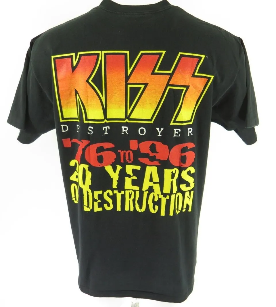 Vintage 90s KISS Band T-Shirt XL Deadstock 20 Years of Destruction Allsport USA