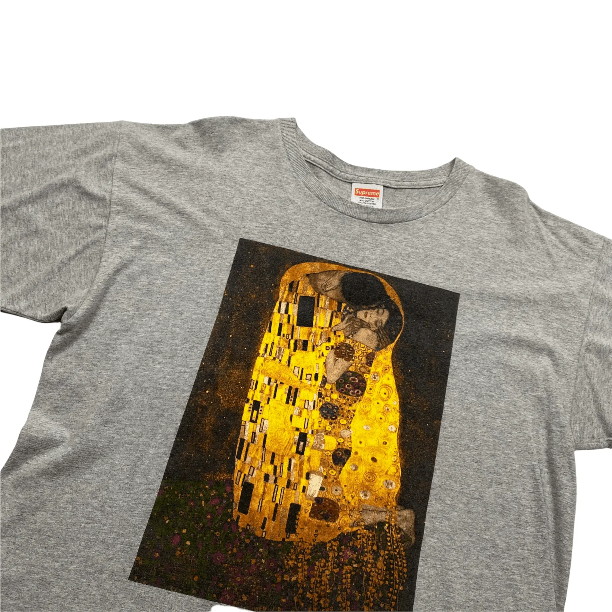 Vintage Grey Supreme Gustav Klimt The Kiss FW12 Tee - Large