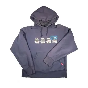 Vintage Kiss Storm Trooper Hooded Sweatshirt with LSS Embroidery - Navy