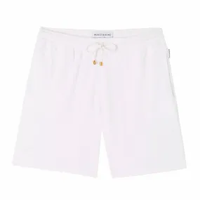 White Riviera terry shorts