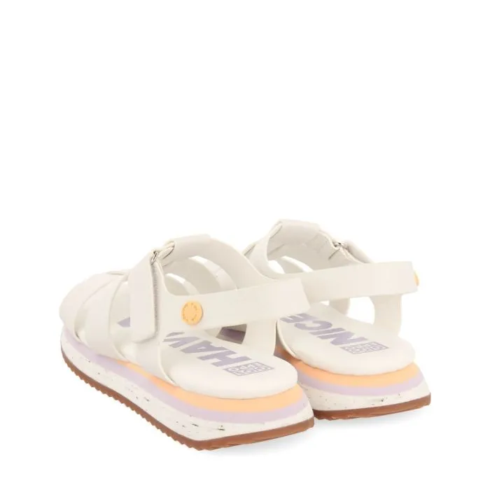 WHITE SPORTS SANDALS INSPIRED BY CANGREJERA FOR GIRL AND BOY KIBEREN