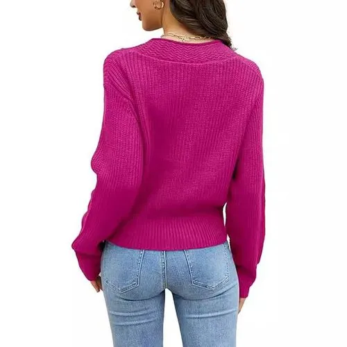 Women's Cardigan Sweater Long Sleeve Sweaters & Cardigans Elegant Streetwear Solid Color