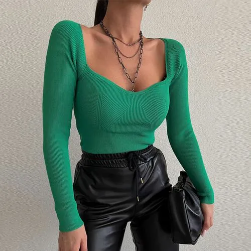 Women's Knitwear Long Sleeve Sweaters & Cardigans Backless Streetwear Solid Color