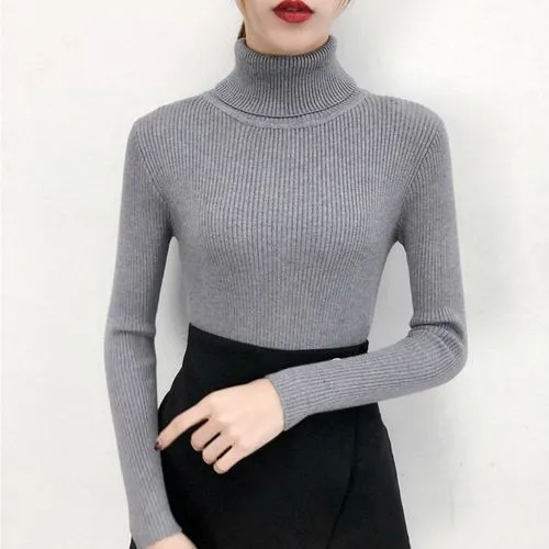 Women's Knitwear Long Sleeve Sweaters & Cardigans Casual Solid Color