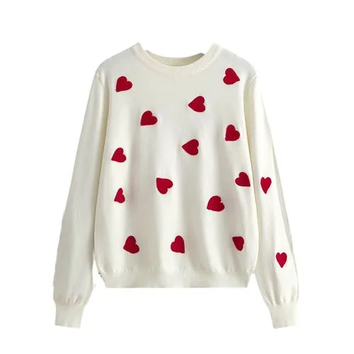 Women's Sweater Long Sleeve Sweaters & Cardigans Casual Heart Shape