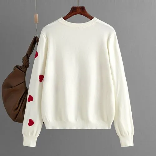 Women's Sweater Long Sleeve Sweaters & Cardigans Casual Heart Shape