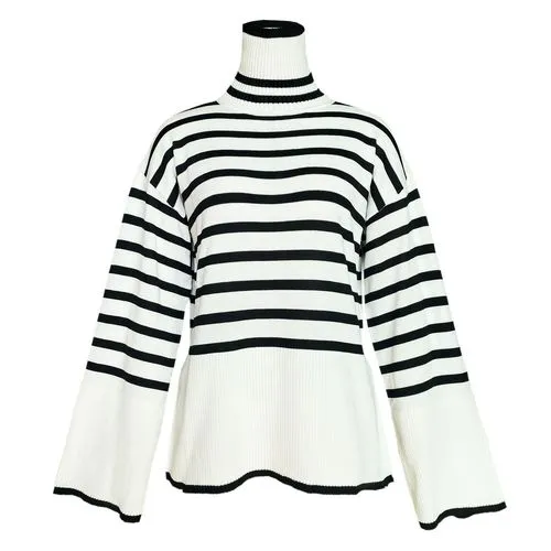 Women's Sweater Long Sleeve Sweaters & Cardigans Casual Stripe