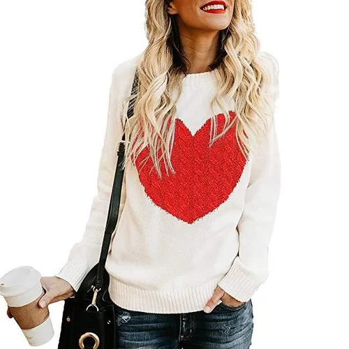 Women's Sweater Long Sleeve Sweaters & Cardigans Hollow Out Fashion Heart Shape