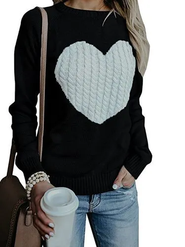 Women's Sweater Long Sleeve Sweaters & Cardigans Hollow Out Fashion Heart Shape