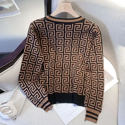 Women's Sweater Long Sleeve Sweaters & Cardigans Jacquard Fashion Printing