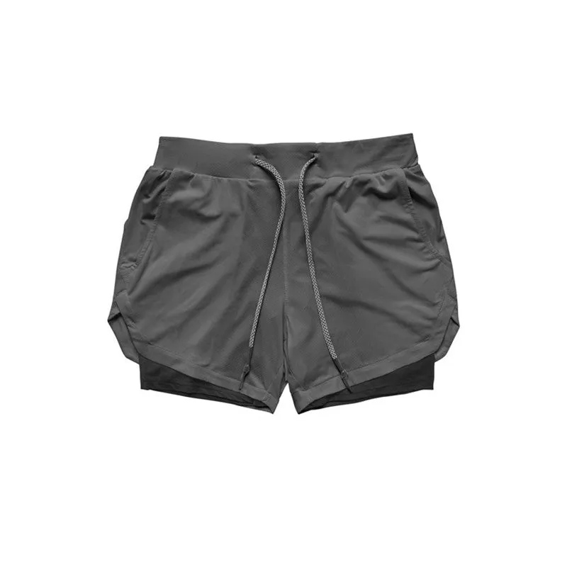 Xituodai 2022 New Casual Shorts men Summer Mens Shorts 2 in 1 High Elastic Gyms Fitness Short Pants