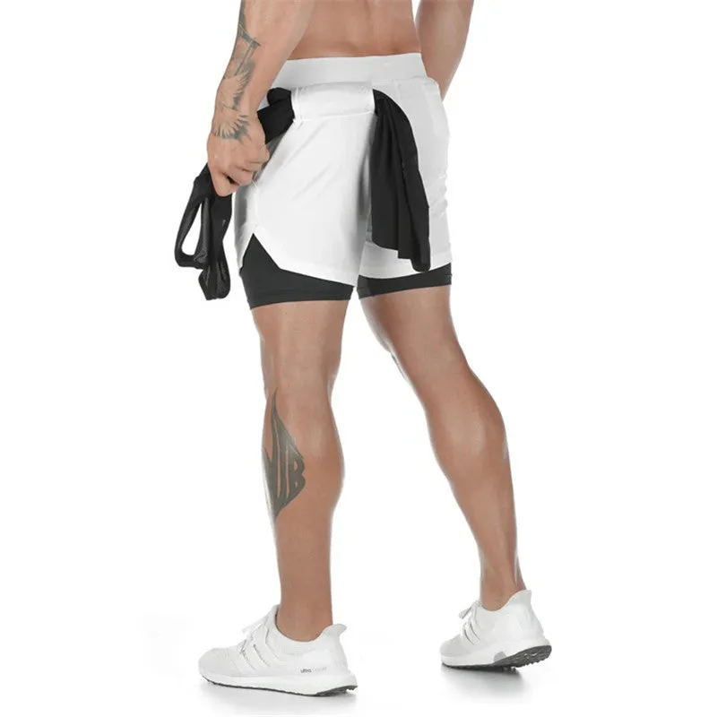 Xituodai 2022 New Casual Shorts men Summer Mens Shorts 2 in 1 High Elastic Gyms Fitness Short Pants