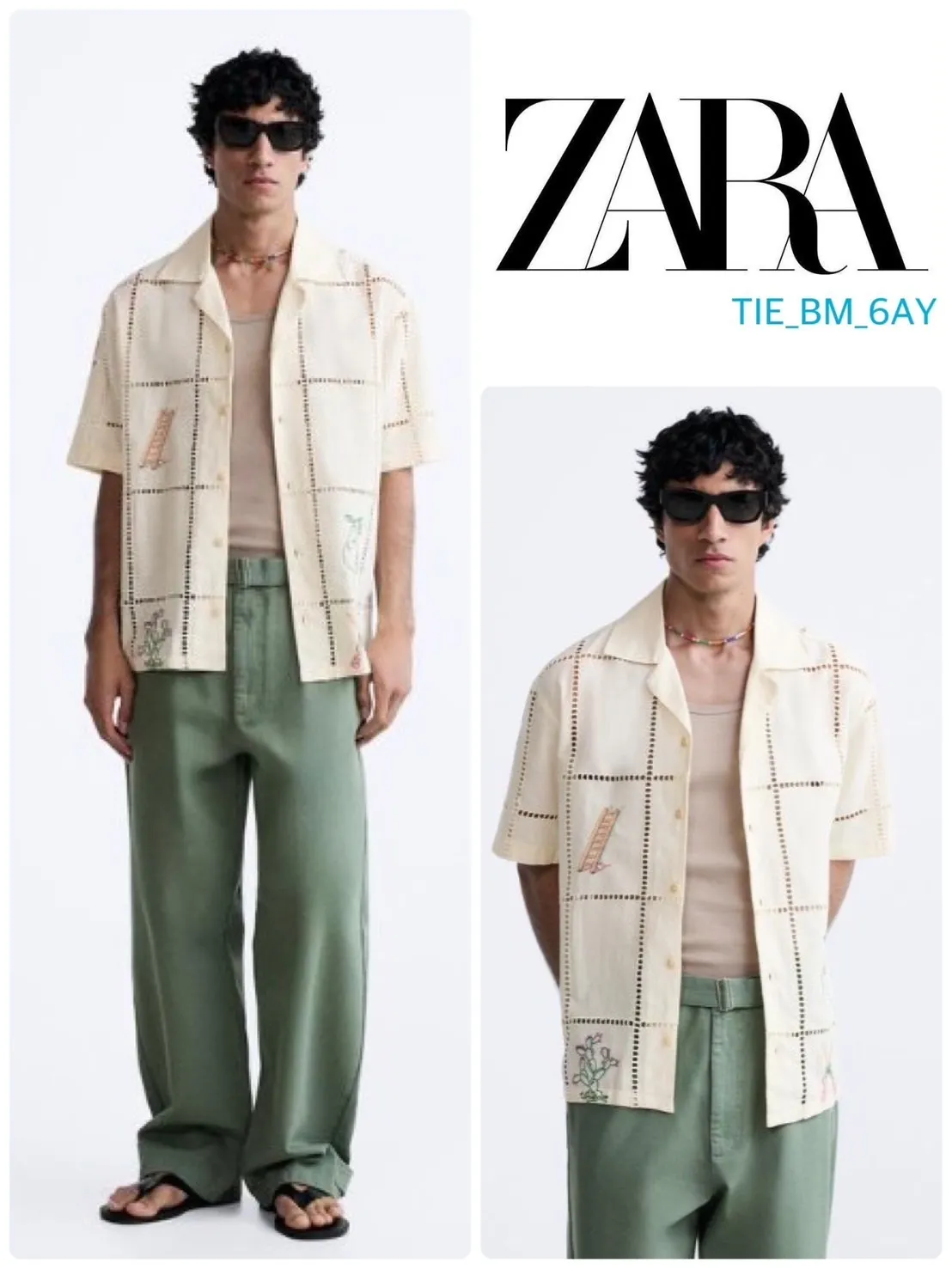 ZARA  |Linen Cotton Short Sleeves Shirts